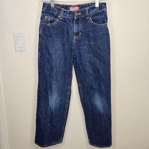 OLD NAVY Boys Regular Size 12 Dark Blue Wash Straight Leg Jeans